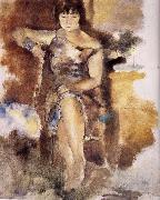 Jules Pascin Lucy wearing the roseal dress china oil painting artist